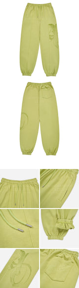 [24SS]  ハーフトーンシンボルプリンティングパンツ LIME