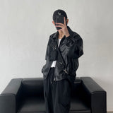 レザークロップドジャケット / UI leather cropped jacket