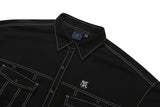 ツーポケットステッチシャツ / TWO POCKET STITCH SHIRT_BLACK