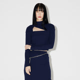 Layered Wrap Bolero Set [NAVY] (6638354038902)