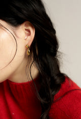 double tear earring - gold