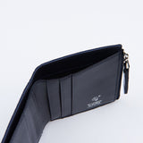 クロコダイルエンボジッパーウォレット/CROCODILE EMBO ZIPPER WALLET-NAVY
