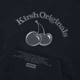 CHERRY ARCH LOGO CROP NAPPING HOODIE [DARK NAVY]