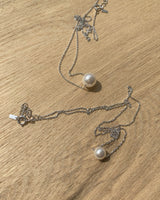 [92.5silver] single pearl necklace (2sizes)