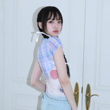 バニーチェックメッシュトップ / 0 4 bunny check mesh top