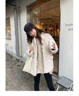 Ankara tteokbokki fleece coat