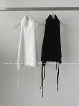Block Soft Backless Sleeveless