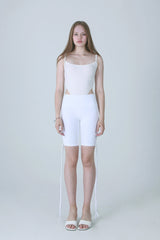 ストリングバイカーショーツ/STRING BIKER SHORTS WHITE