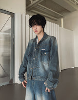 【PREMIUM/MADE】シグネチャーモールドクロップデニムジャケット