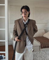 セレーナチェックブレザー / Selena check blazer (1 color)