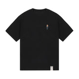 タトゥーエンブロイダリーストライパーショートスリーブT / Tattoo Dog Embroidery Striper Short Sleeve Tee_5color