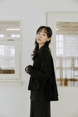 リネンベストシャツ / linen vest shirts black