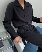 ツータック ベルト ジャンプスーツ / RO Two-Tuck Belted Jumpsuit (4 colors)