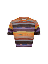 Pop stripe knit T 