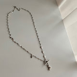 トグルバーハート2ウェイネックレス/ssgh toggle bar heart two-way necklace