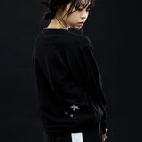 カシミアストラクチャーニッティングカーディガン/CASHMERE STRUCTURE KNITTING CARDIGAN-BLACK