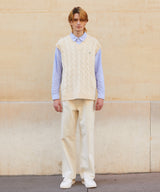 マークオーバーサイズニットベスト/RCH mark oversize knit vest ivory