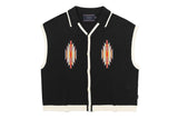 エスニックカラーニットカーディガン / ETHNIC COLLAR KNIT CARDIGAN_BLACK
