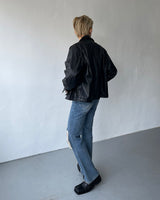 イーノックスクエアウィンクルレザージャケット / ENOC Square Winkle Leather Jacket (2 colors)