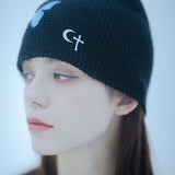 バタフライビーニー/1 4 butterfly beanie - BLACK