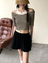 モンニーサマーエンボススリーピースショーツ / Mongni summer embossed three-piece shorts