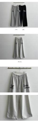 ハートストリングバンデッドウエストパンツ/Hearts String Lettering Banded Waist Pants