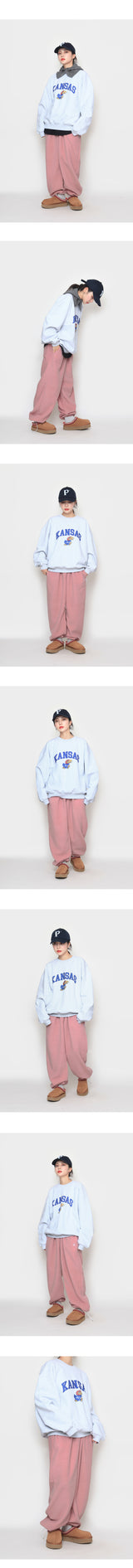フリースエンブロイダリーストリングパンツ / fleece embroidered string pants