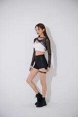 チョーカー シースルー クロップトップ / TOP(9370) Choker See-through Crop