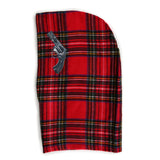 ピストルチェックバラクラバ/1 5 pistol check balaclava - RED