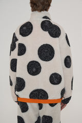 COIN JACQUARD FLEECE JACKET / IVORY (6601036267638)