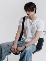 [COSYHARU MADE] single cotton short-sleeved shirt