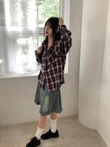 Deva Vintage Check Brushed Outer Long Sleeve Shirt