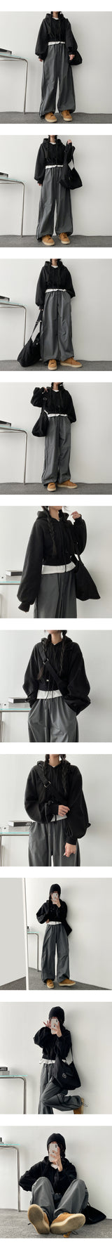 Bien Love Ribbon Cropped Hoodie