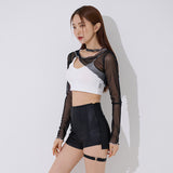 チョーカー シースルー クロップトップ / TOP(9370) Choker See-through Crop