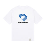 オーバーラップハートライン半袖Tシャツ