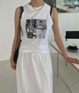 フォトスリーブレス/Photo sleeveless (3color)