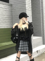 Preppy Pleated Tennis Check Skirt