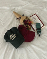 CAT HUMAN LOVE CORDUROY BALL CAP_BURGUNDY