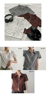 ラージエンブロイダリーツーウェイカラージップアップ / The Large Embroidered Two-Way Collar Zip-Up