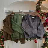 Uno Clover Brush Cardigan (3color) (6645095825526)