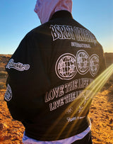 ロゴパッチバーシティジャケット/BSR2223FWJK020 DFR LOGO PATCH VARSITY JACKET BLACK