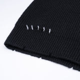 BBD Hand-stitched Logo Ripped Sweater (Black)