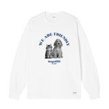 RLLR1101 キャットアンドドッグロングスリーブ/RLLR1101 Cat and Dog Long Sleeve - White