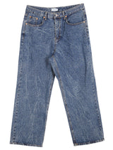 クラックウォッシングデニムパンツ/No.9625 crack wasing wide denim PT