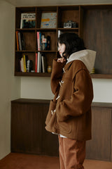 ハーフダッフルコート/unisex half duffle coat camel