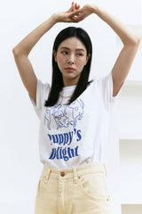 Puppy's delight short sleeve T-shirts white (6594404679798)