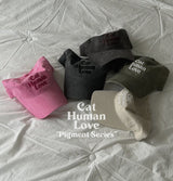 CAT HUMAN LOVE PIGMENT BALL CAP_BEIGE