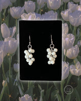 グレープパールブーケピアス/grape pearl bouquet earring