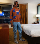 フラワーパターンジャガードニット / Flower pattern Jacquard Knit (4582469369974)