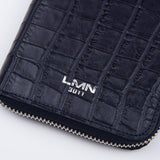 クロコダイルエンボラージウォレット/CROCODILE EMBO LARGE WALLET-NAVY
